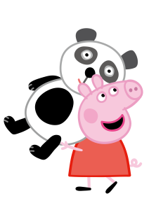 Peppa Pig With Panda Toy Vector
