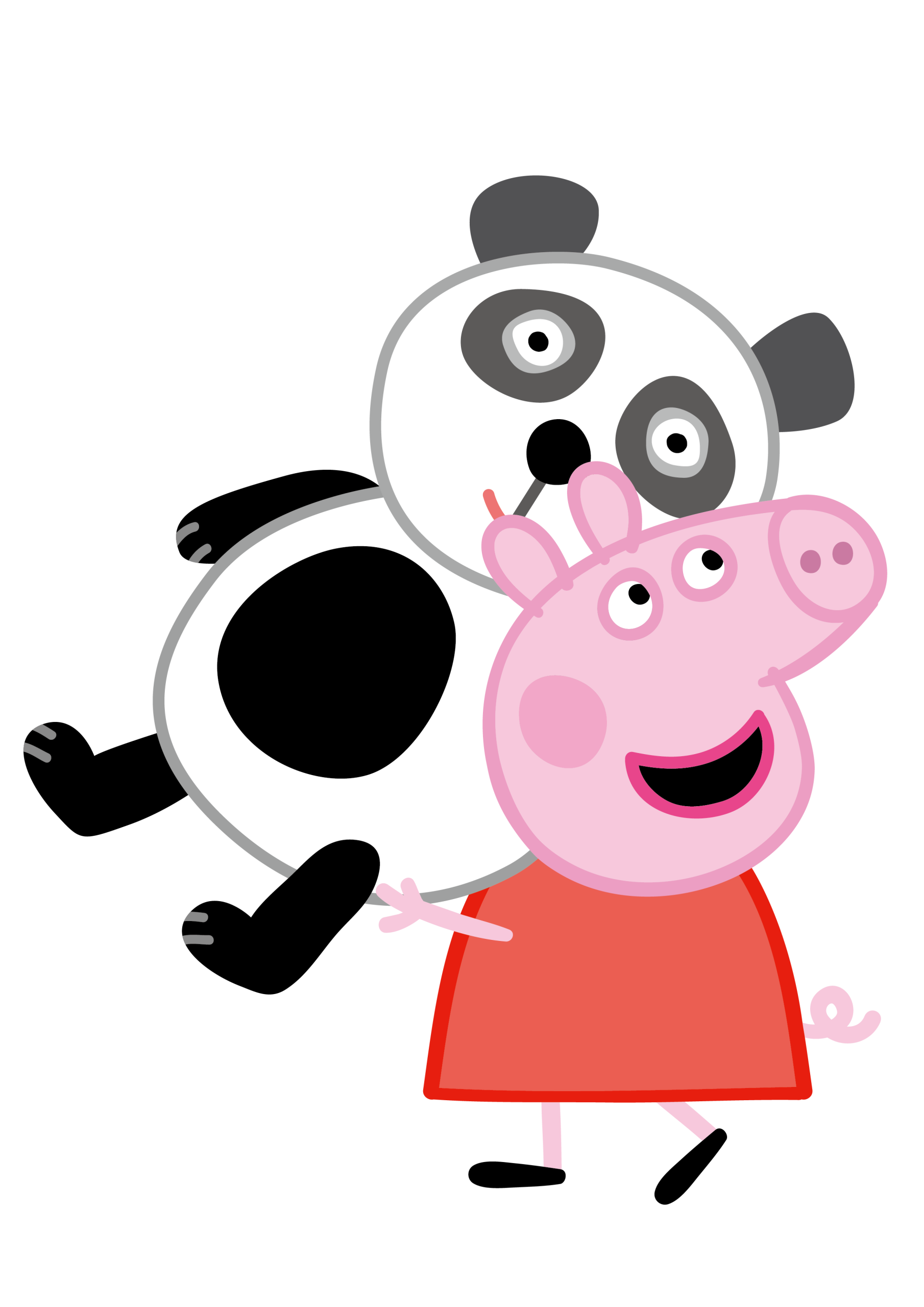 Peppa Pig With Panda Toy Vector Peppa Pig With Panda Toy Vector