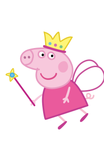 Peppa Pig Wearing Fairy Tale Costume Vector