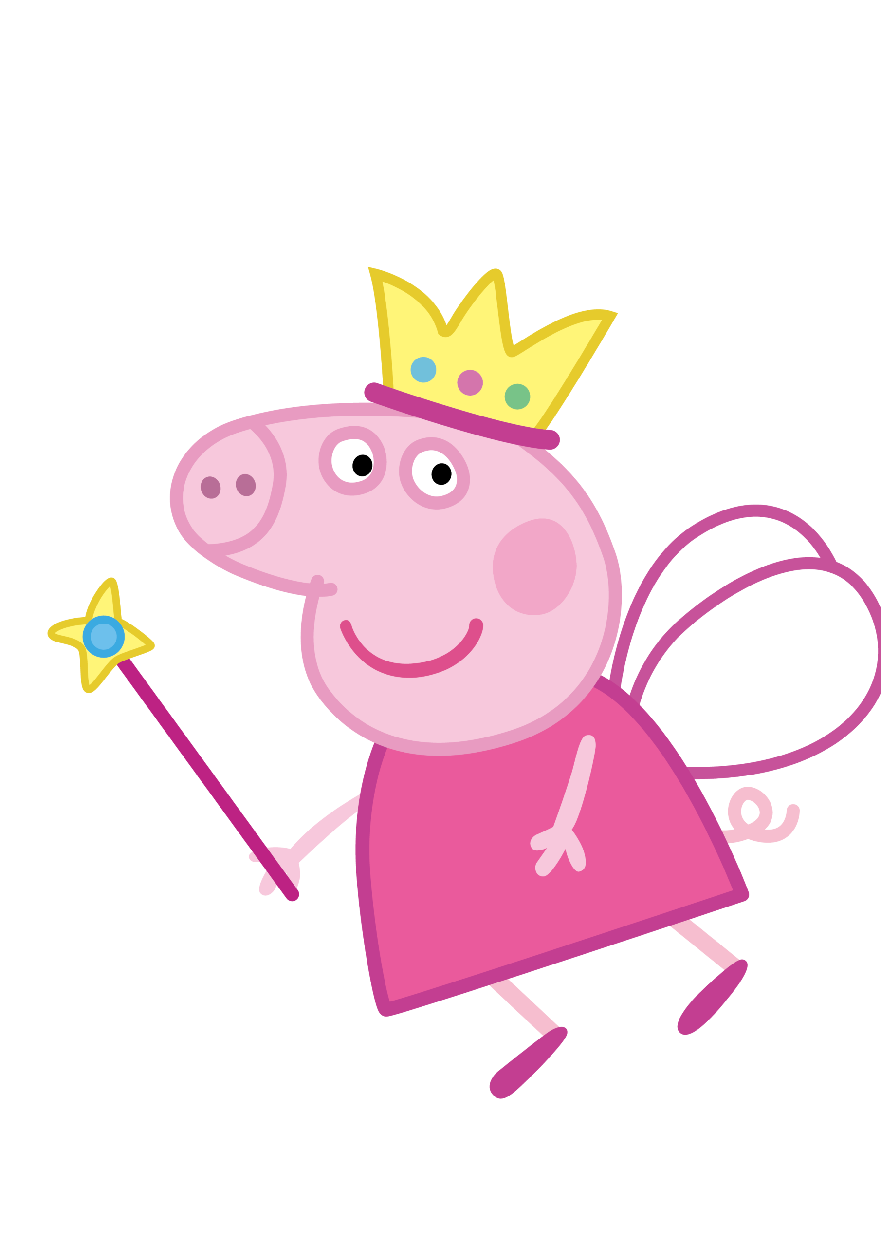 Peppa Pig Wearing Fairy Tale Costume Vector Peppa Pig Wearing Fairy Tale Costume Vector
