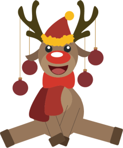 Christmas Deer Happy Vector