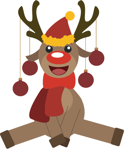 Christmas Deer Happy Vector Christmas Deer Happy Vector