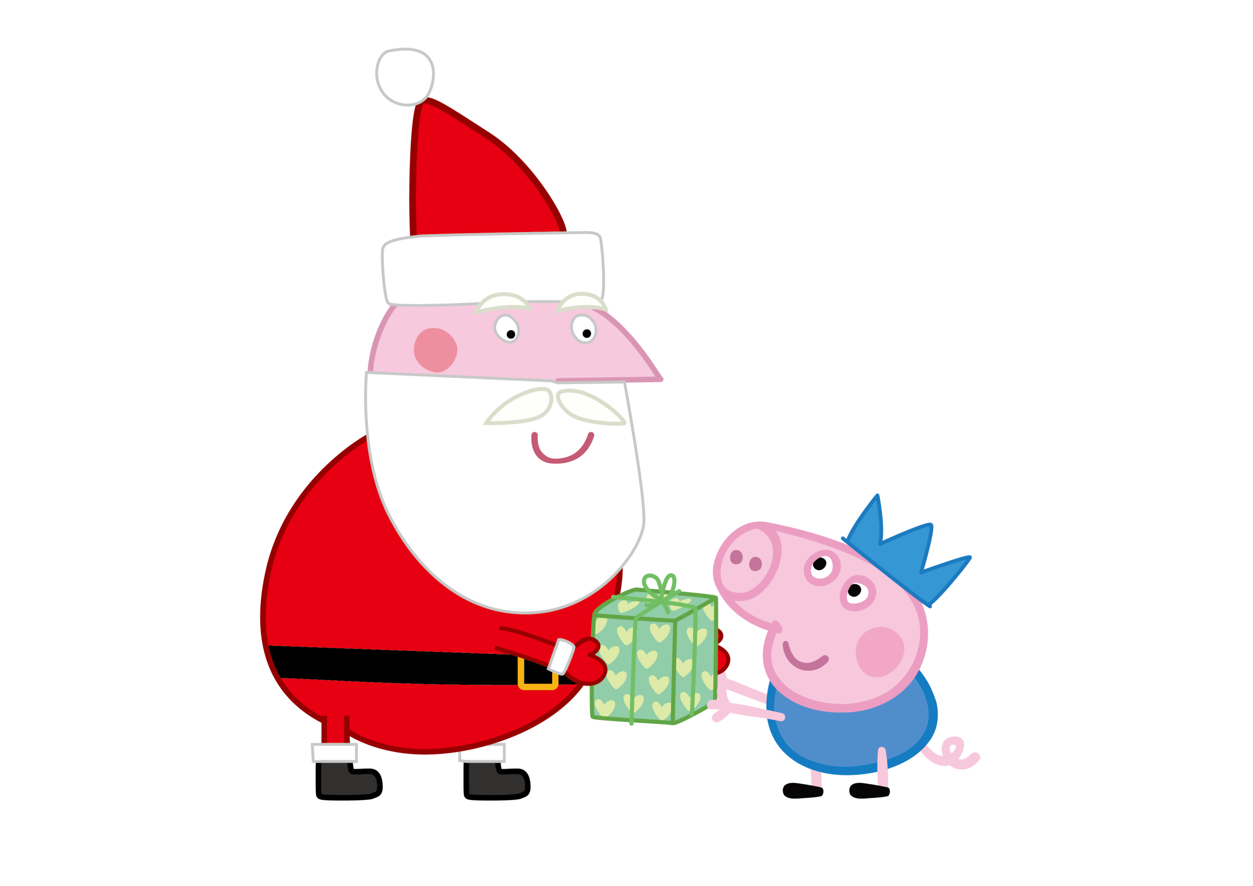Peppa Pig Santa Claus and George Pig Vector Peppa Pig Santa Claus and George Pig Vector