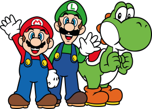 Super Mario, Luigi and Yoshi Vector