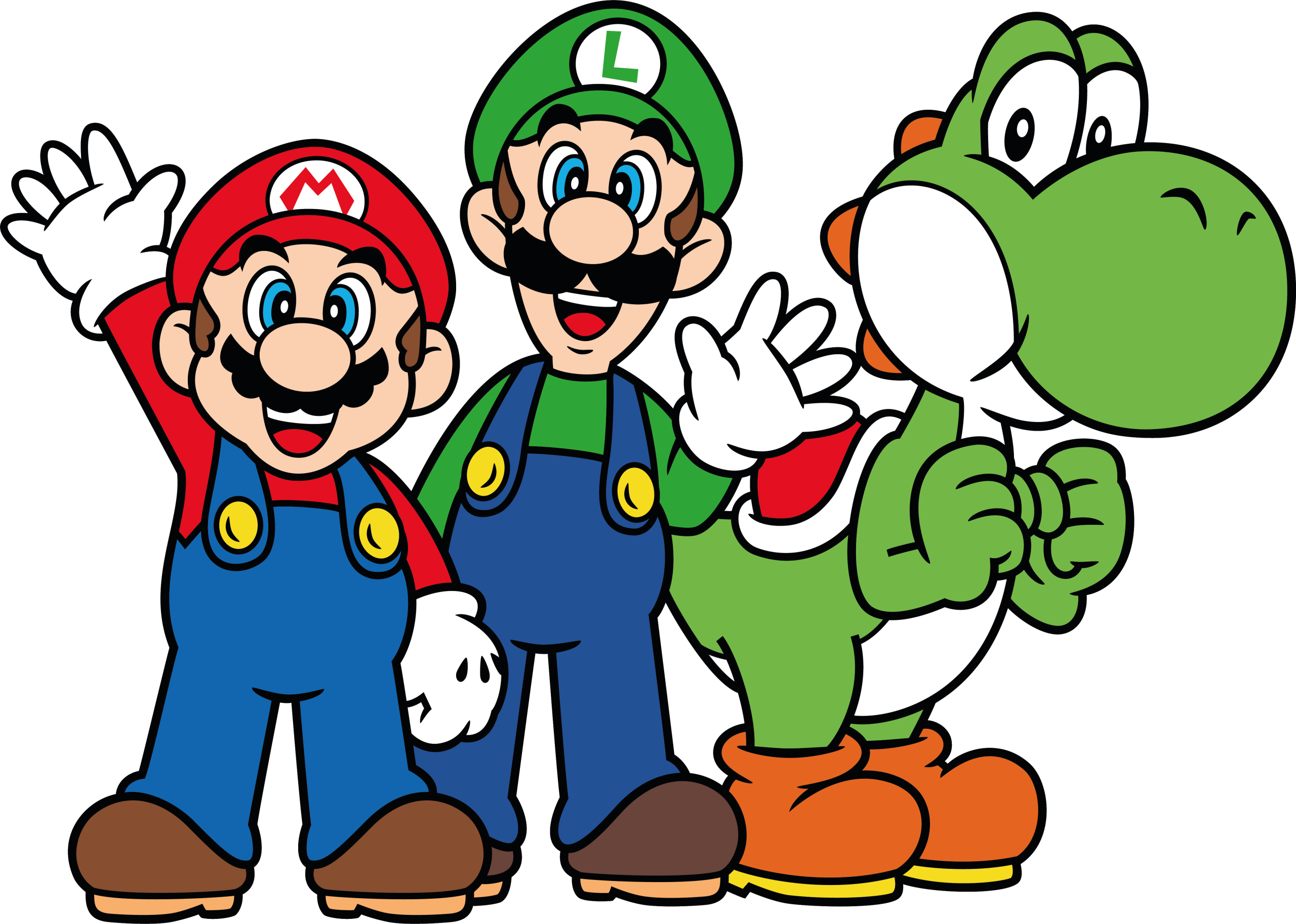 Super Mario, Luigi and Yoshi Vector Super Mario, Luigi and Yoshi Vector