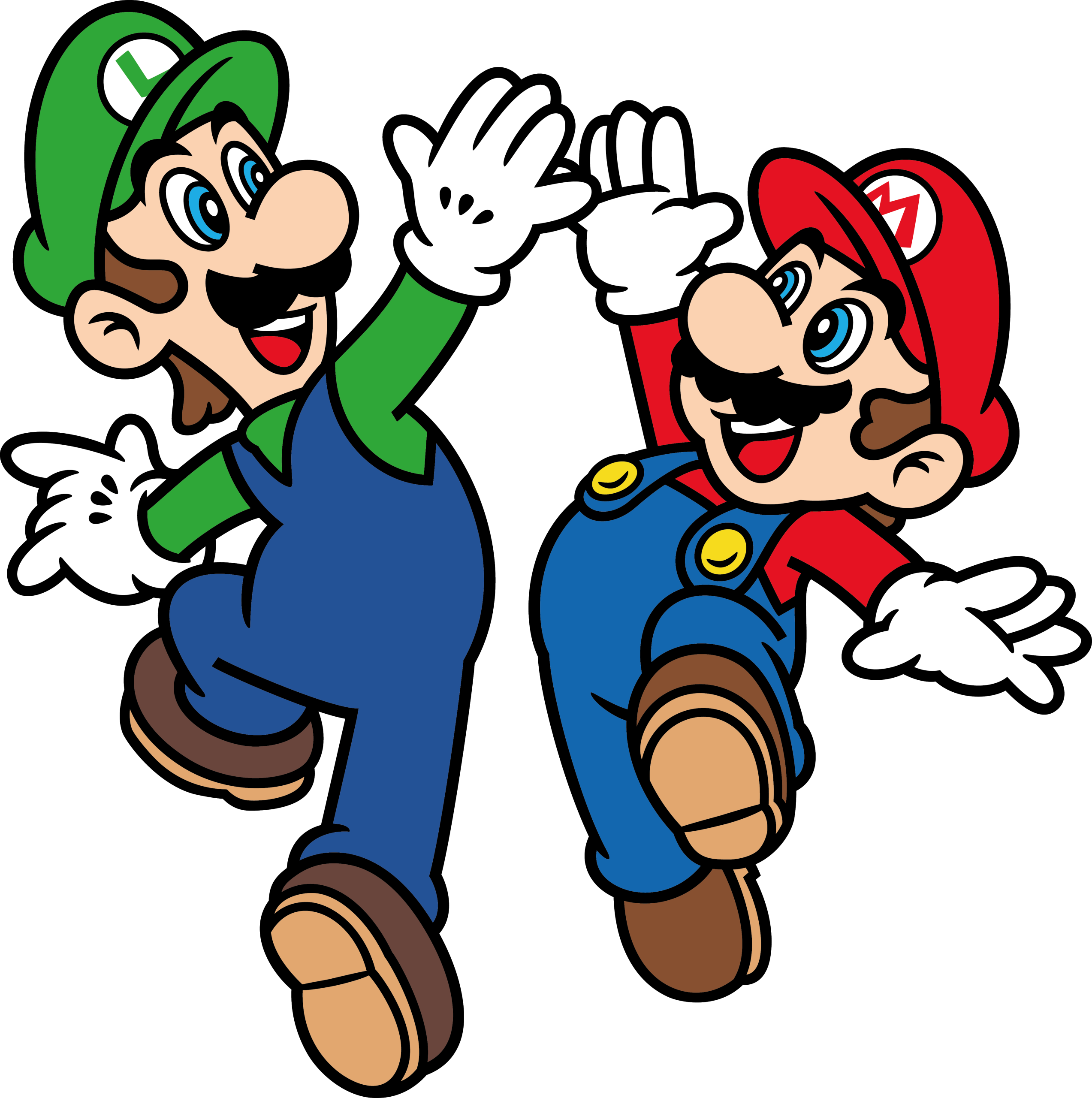Super Mario and Luigi Happy Vector Super Mario and Luigi Happy Vector