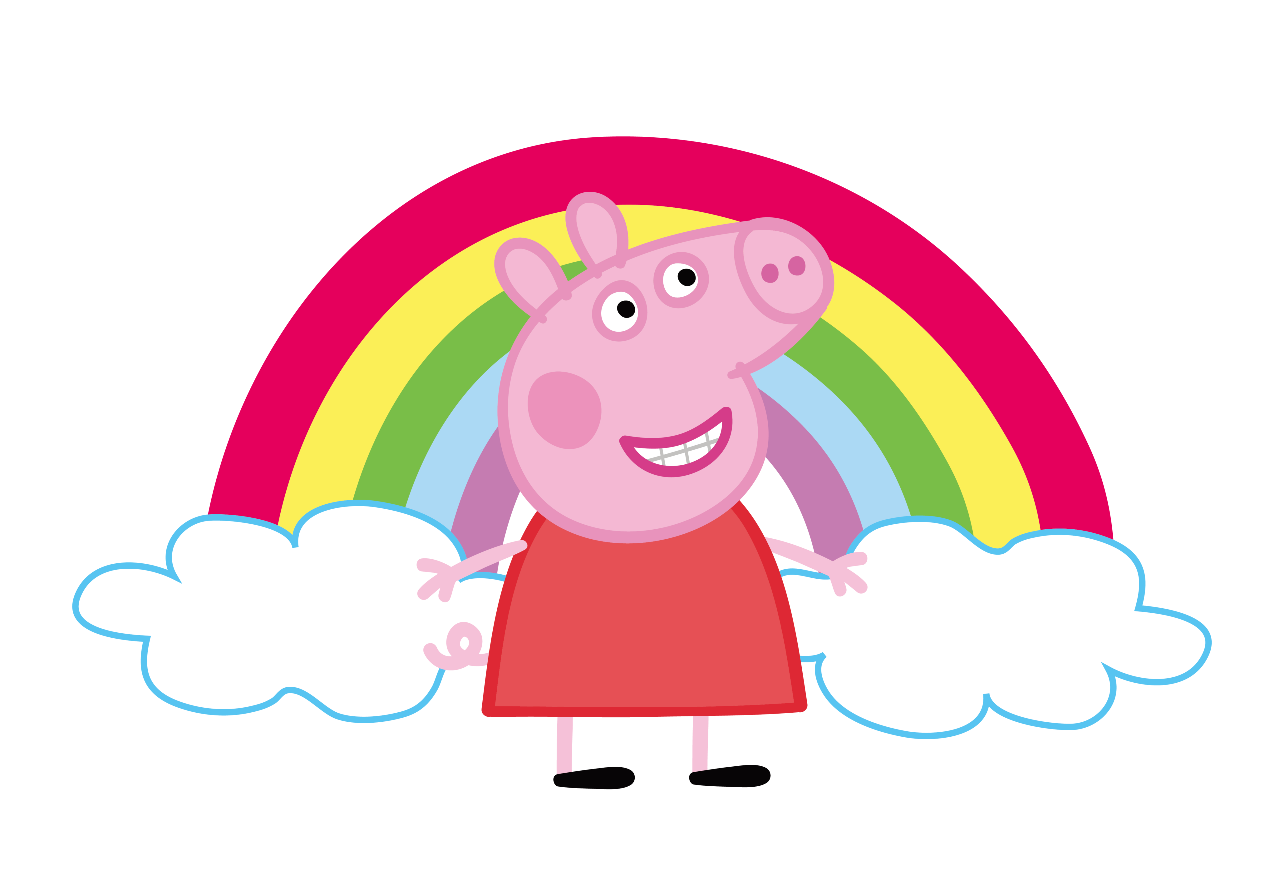 Peppa Pig George Pig With Rainbow Vector Peppa Pig George Pig With Rainbow Vector