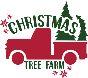 Christmas Tree Farm Car Vector 2