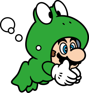Super Mario Wearing a Frog Suit Vector