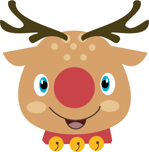 Christmas Deer Baby Face Vector Christmas Deer Baby Face Vector