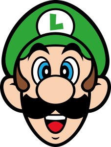 Super Mario Luigi Face Vector