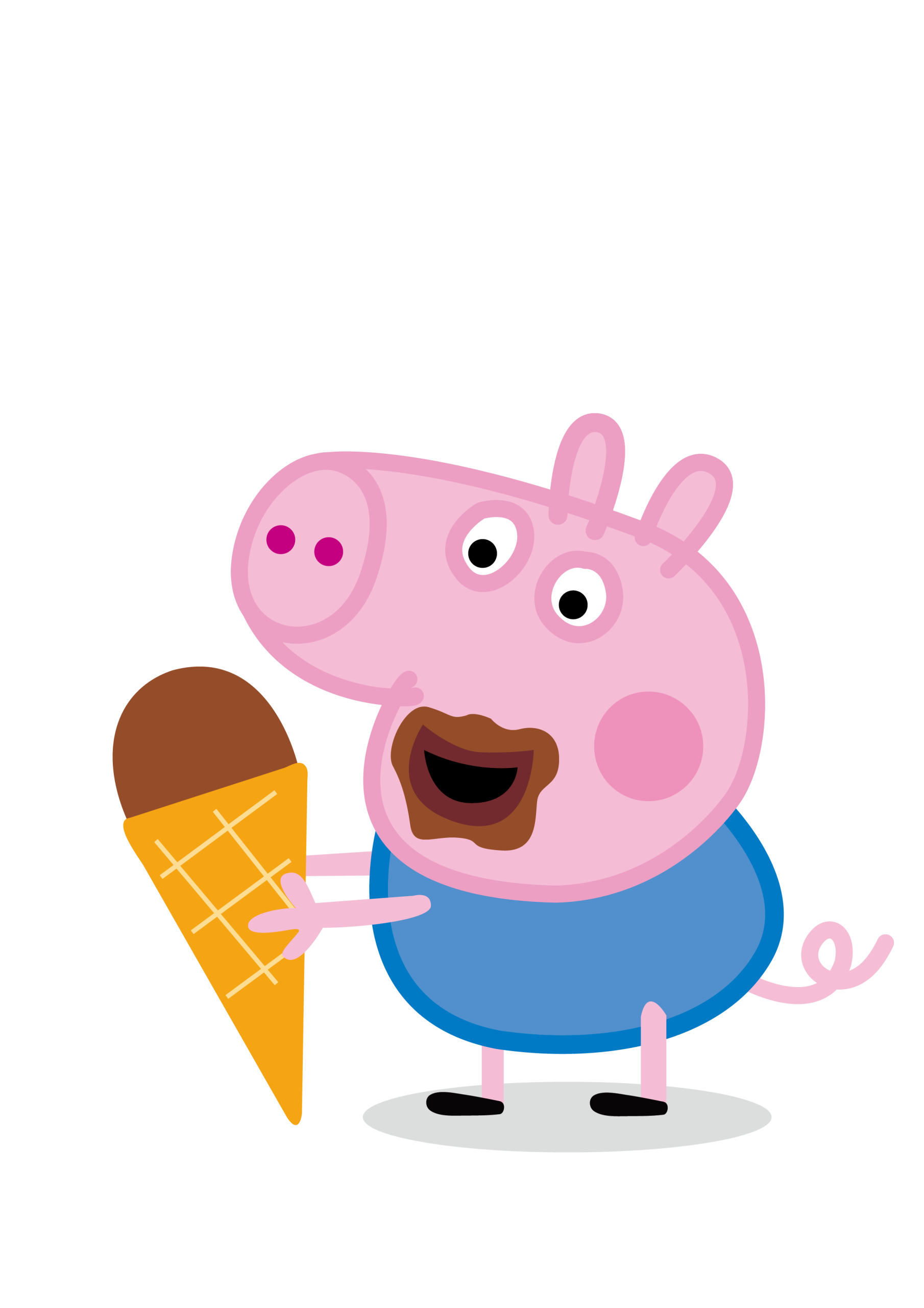 Peppa Pig Eating Ice Cream Logo 2 Peppa Pig Eating Ice Cream Logo 2