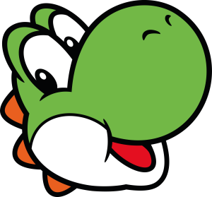 Super Mario Yoshi Face Vector