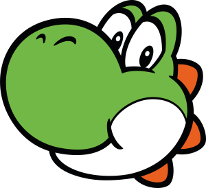 Super Mario Yoshi Face Vector 2