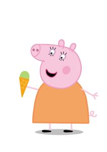 Peppa Pig Daddy Pig Ice Cream Logo 2