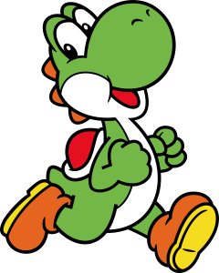 Super Mario Yoshi Running Vector