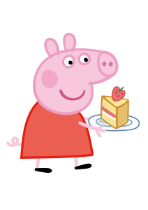 Peppa Pig Daddy Pig Cake Logo