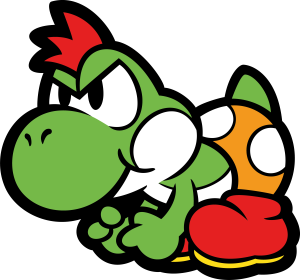 Super Mario Yoshi Angry Vector
