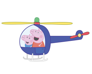Peppa Pigs Grandpa Flying Helicopter Logo