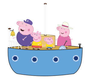 Peppa Pigs Grandpa Boat Logo