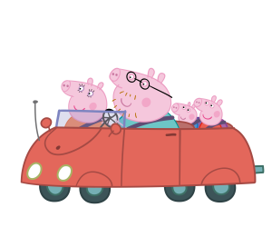 Peppa Pigs Grandpa Family Car Logo