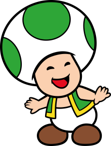 Super Mario Toad Vector 3