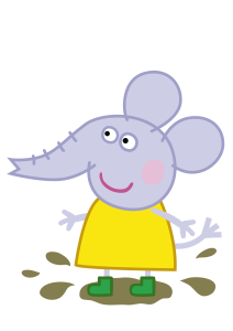 Peppa Pig Emily Elephant Muddy Logo