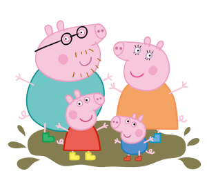 Peppa Pigs Family Enjoying Muddy Logo