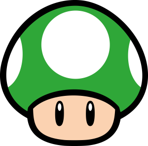 Super Mario 1-Up Mushroom Vector