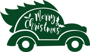 Merry Christmas Car Vector