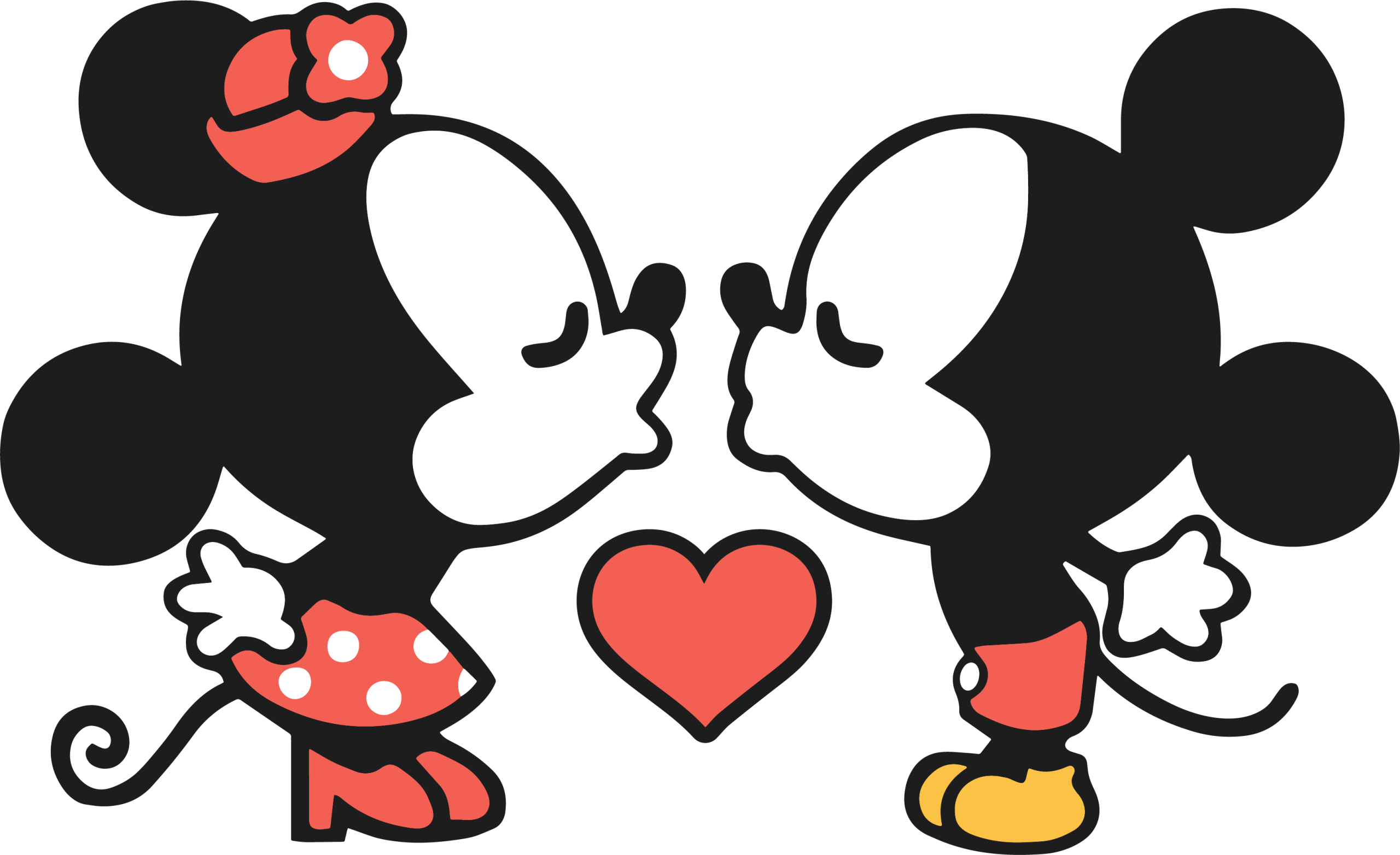 Mickey Mouse and Minnie Love Vector Mickey Mouse and Minnie Love Vector