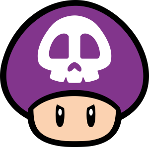 Super Mario Poison Mushroom Vector