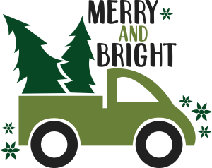 Christmas Merry and Bright Vector 3