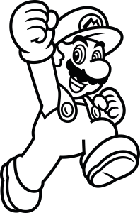 Super Mario Outline Vector 4