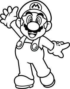 Super Mario Outline Vector 5