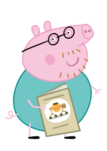 Peppa Pig Daddy Pig Vector