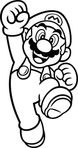 Super Mario Outline Vector 6