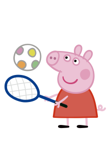 Peppa Pig playing Vector
