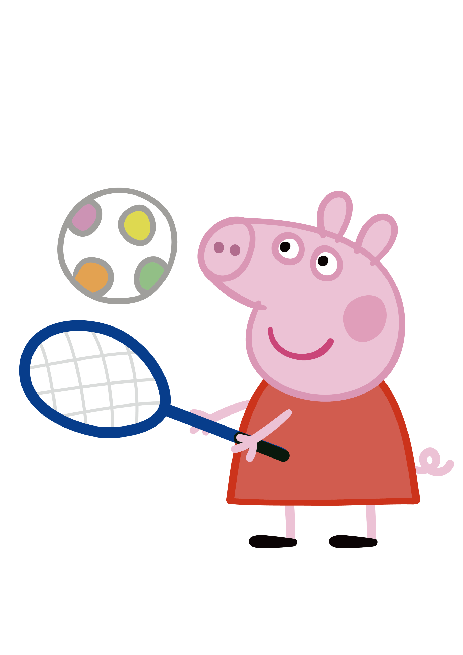 Peppa Pig playing Vector Peppa Pig playing Vector