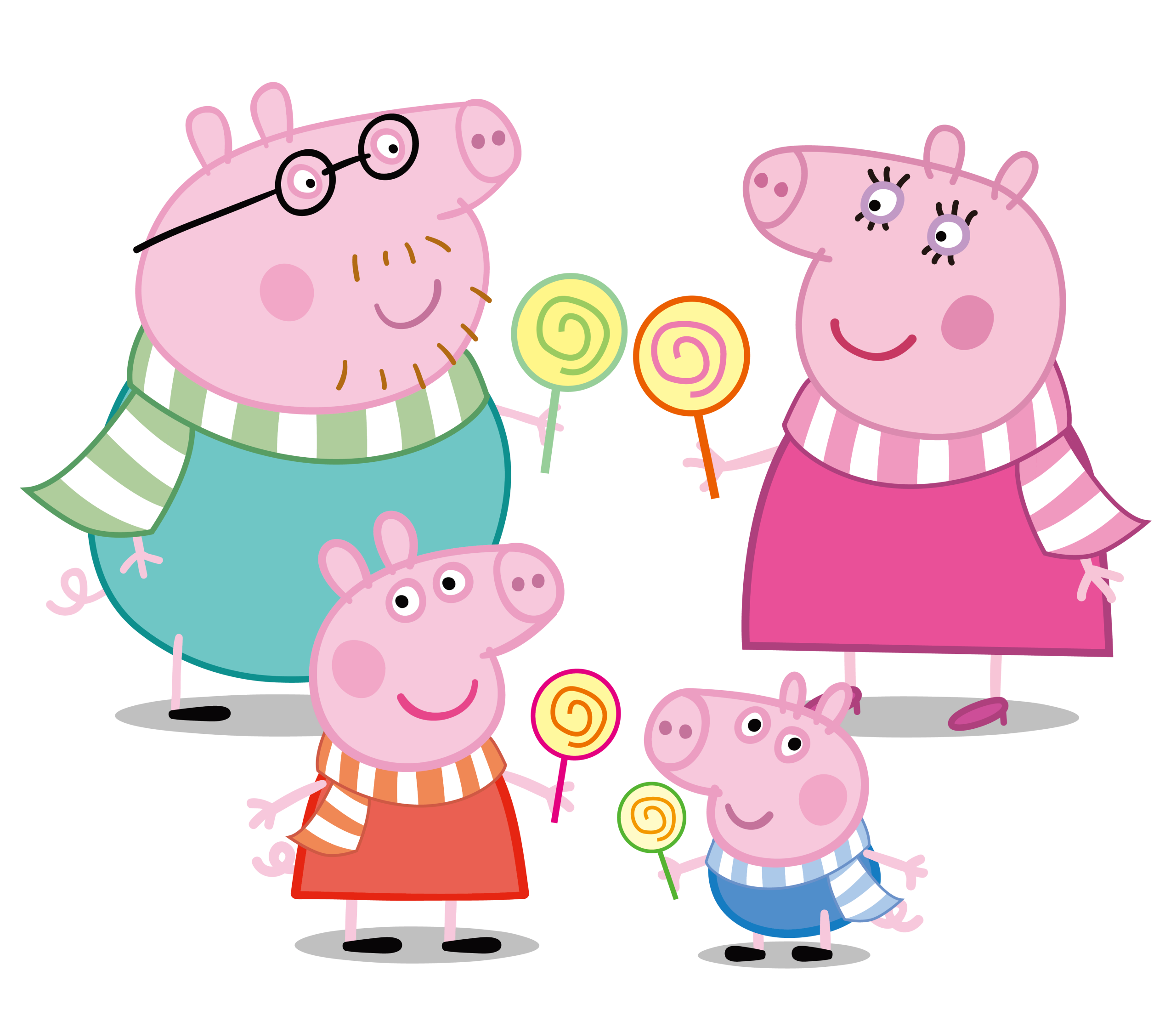 Peppa Pig With Faimly Vector Peppa Pig With Faimly Vector