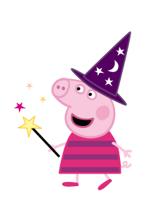 Peppa Pig Halloween Party Vector