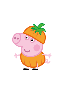 Peppa Pig Halloween Costume Vector