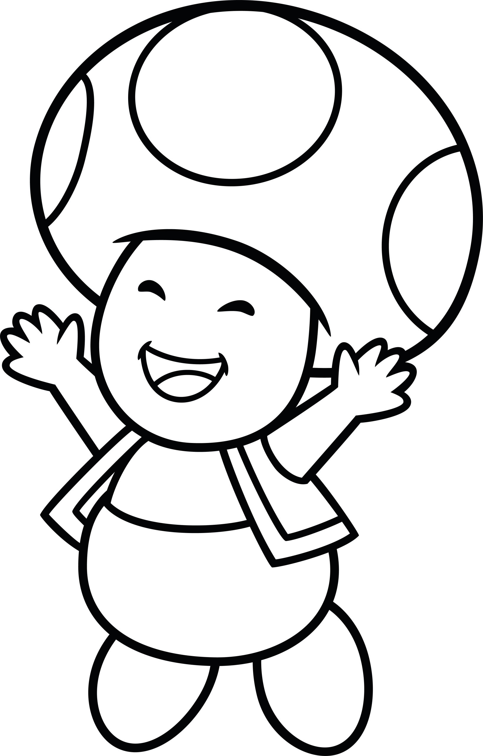 Super Mario Toad Outline Vector 3 Super Mario Toad Outline Vector 3