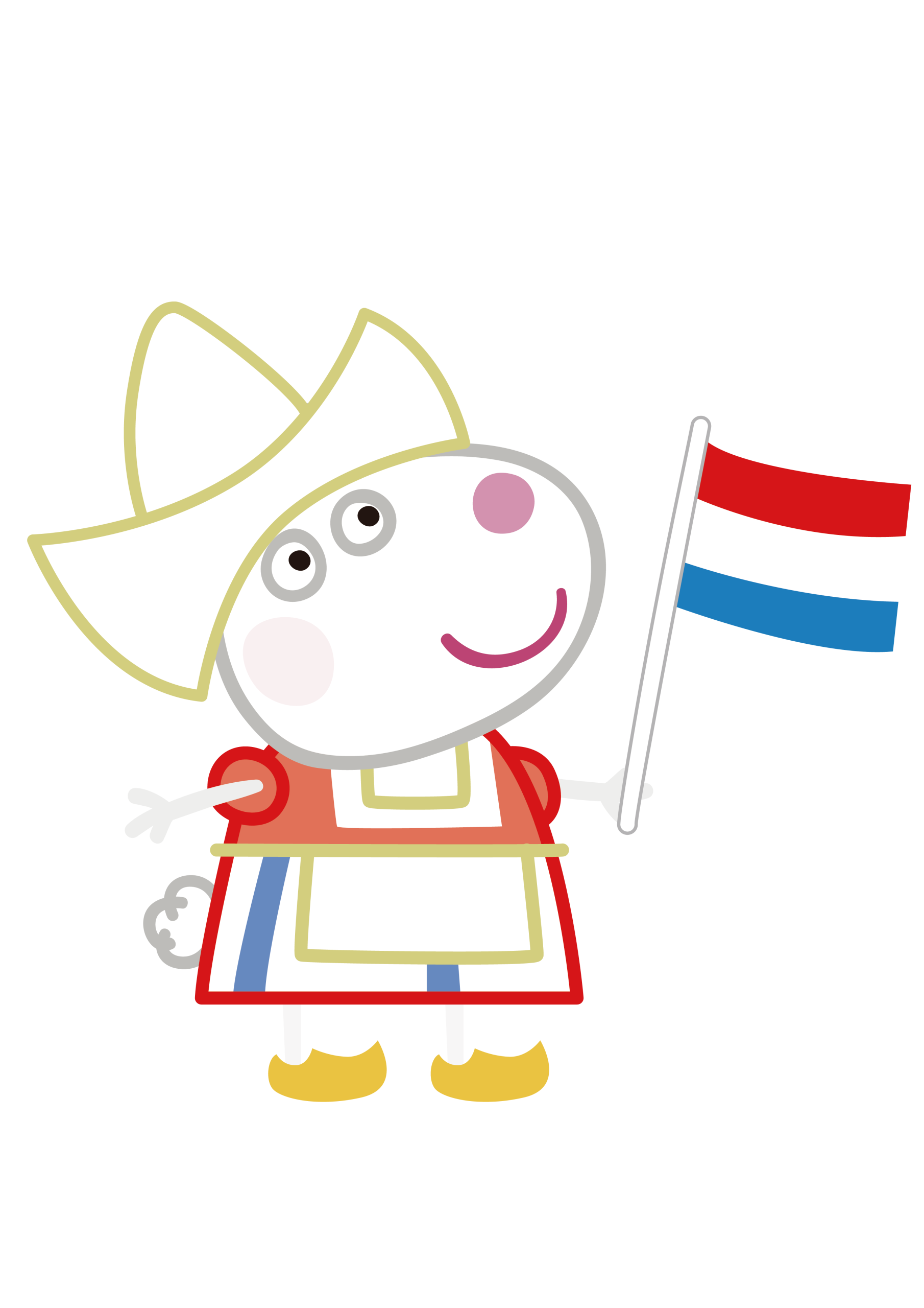 Peppa Pig Suzy Sheep Flag of Netherland Vector Peppa Pig Suzy Sheep Flag of Netherland Vector