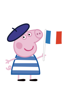 Peppa Pig Flag of France Vector