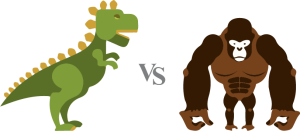 King Kong Godzila VS Vector