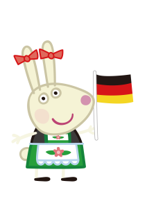 Peppa Pig Rebecca Rabbit Flag of German Vector