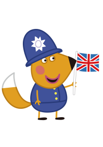 Peppa Pig Freddy Fox Police Officer Vector