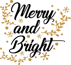 Christmas Merry and Bright Vector 6