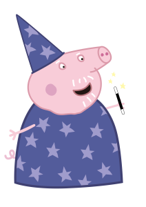 Peppa Pig Daddy Pig Wizard Costume Vector